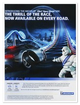 Michelin Man Pilot Super Sport Tire Roller Coaster 2011 Print Magazine Ad - $180.80 MXN