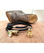 4ft Extension Propane Hose w/ Gauge &amp; Tank Adapter Converts POL LP Tank ... - $37.18 CAD