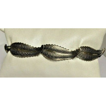 VINTAGE 925 STERLING SILVER LEAVES BRACELET SKY - $51.48
