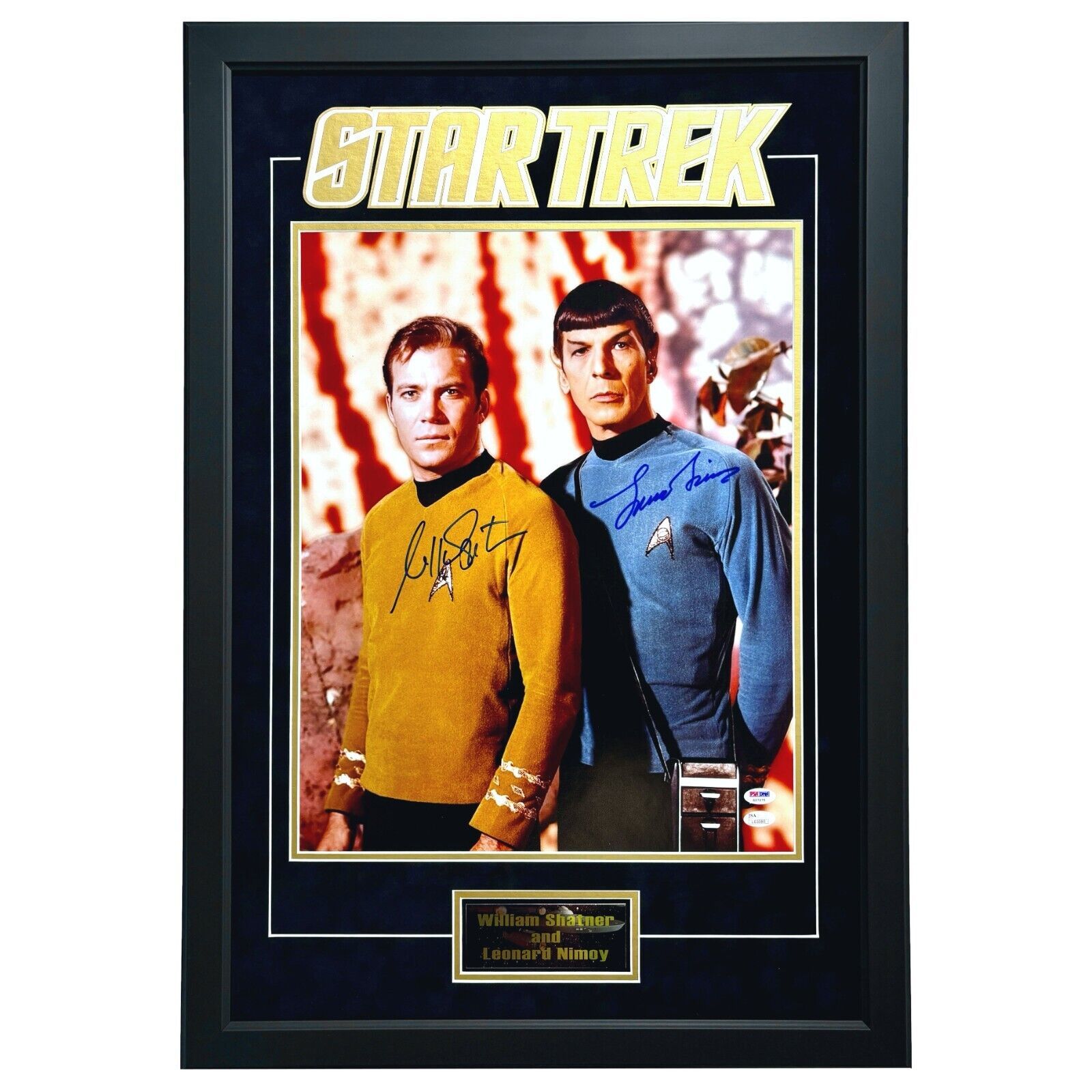 William Shatner / Leonard Nimoy Signed Star Trek 16x20 Photo Framed PSA ... - $2,999.95