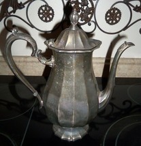 Webster Wilcox English Flutes International Silver Co Coffee / Tea Pot 8001 - $49.99