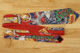 Marvel Comics Esquire Neckwear SILVER SURFER Silk Tie Red Comic Book Pat... - $74.24