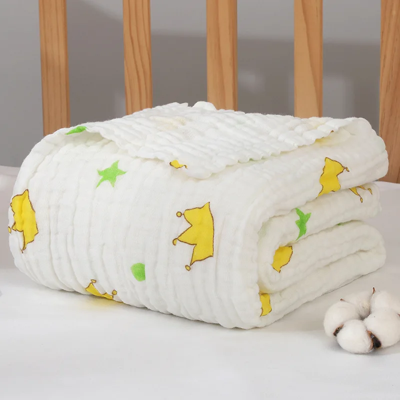 6 Layers Muslin Swaddle Baby Blankets Newborn Muslin Swaddle Baby Beddin... - $37.55