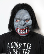 White Hair Green Face Ape Mask Ghost Costume Halloween Party Mask - $7.91