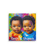 &quot;Seth &amp; Shawn&quot; Canvas &quot;Twin Portraits&quot; Abstract Original Modern Art by RFW - $34.99+