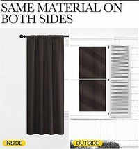 NiceTown Blackout Rod Pocket Curtain Single Panel With Integrated Tiebacks - $16.00