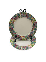 Vintage Set of 2 Ambiance Pattern by Gibson Designs 10.5&quot; Dinner Plates - $30.44
