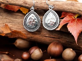 Vintage Bohemian Earrings Vintage Silver Dangle Fashion Jewelry Boho 1&quot; - $234.44 MXN