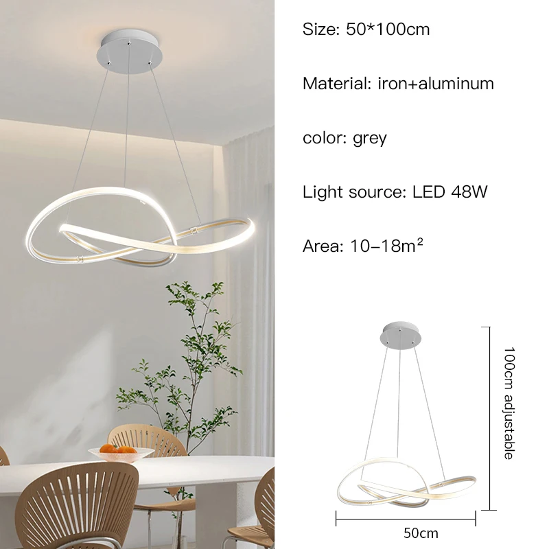  LED Chandelier for Dining Living Room room Kitchen Hanging Pendant Lighting Ind - £172.62 GBP
