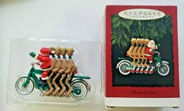 Hallmark 1994 Christmas Ornament Membership Cheery Cyclists Santa Reindeers U12 - £11.95 GBP