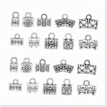 100Pcs Antique Silver Tibetan Style Bails Beads &amp; European Spacer Beads - Create - $27.71