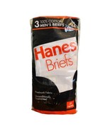 Vintage 1992 Hanes Men&#39;s Briefs 3-Pack, 100% Cotton, Size 44, New in Pac... - £14.15 GBP