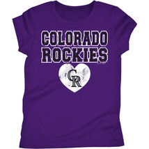 MLB Colorado Rockies Girls Short Sleeve T-Shirt Size 6/6X  7/8 14/16 NWT - £14.09 GBP