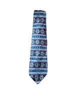 Vintage Bill Blass tie Men’s red blue abstract silk necktie - $13.54 CAD