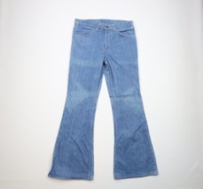 Vintage 70s Levis Mens 32x34 Distressed Flared Bell Bottoms Denim Jeans Blue USA - £276.93 GBP