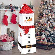 Marspark 4 Piece Christmas Box Decoration Set Includes A Snowman-Shaped - £30.44 GBP