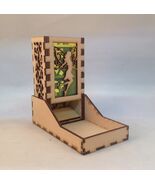 Fairy Dice Tower and Tray  Neon Green Acrylic Window COMPACT DESIGN Lase... - $29.69