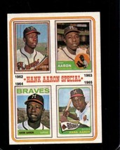 1974 Topps #4 Hank Aaron Exmt Braves 1962-65 Hof *X102413 - £8.44 GBP