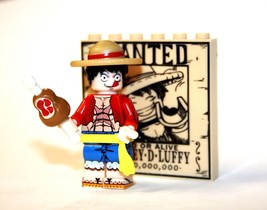 Single Sale MONKEY D LUFFY V2 Wanted Cartoon Show One Piece Anime Minifigure Blo - $6.60