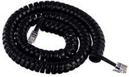 New Polycom VVx 9ft Black Handset Cord Receiver Phone Telephone Coil Curly Cord - £2.32 GBP