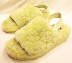 UGG Slippers Fluff Yeah Slide Lamb Fur Throughout Size- 9 Pollen - $49.98