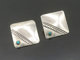 NAVAJO 925 Sterling Silver - Vintage Petite Turquoise Drop Earrings - EG10100 - £54.10 GBP