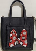 Minnie Mouse Purse Disney Parks Bow Mini Tote-Style Crossbody Bag Black - £9.48 GBP