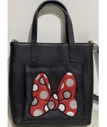 Minnie Mouse Purse Disney Parks Bow Mini Tote-Style Crossbody Bag Black - $16.37 CAD