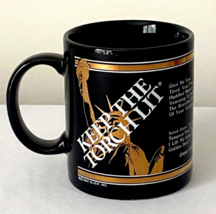 Vtg New York Centennial Coffee Mug  1986 Keep The Torch Lit &quot;Send Me Your Tired&quot; - £7.53 GBP