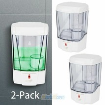 2 Pack Automatic Liquid Soap Dispenser Infra Red Detection Wall Mount 700ML - £29.00 GBP