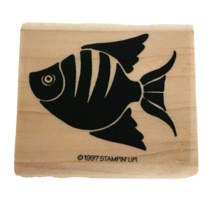 Stampin Up Fish Frolics Rubber Stamp Angelfish Aquarium Card Making Craf... - $3.99