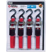 Ratchet Tie-Downs, 1-In. x 10-Ft., 4-Pk. - $52.09 CAD