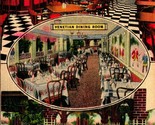 New York NY NYC Zucca&#39;s Restaurant Multi Unused UNP Vtg Linen Postcard - $3.91