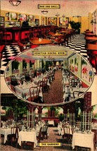 New York NY NYC Zucca&#39;s Restaurant Multi Unused UNP Vtg Linen Postcard - £3.08 GBP