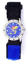 University Of Kansas Jayhawks Digital Men&#39;s/Unisex Wristwatch Hook &amp; Loop Band - £15.97 GBP