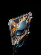 Perolo by Giz Studios Thick Glass Cigar Ashtray Measures 8" square image 11