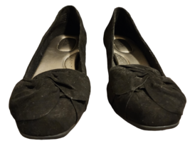 Abella Brelonna Black Faux Suede Wedge Pumps, Size US 11 - £20.78 GBP