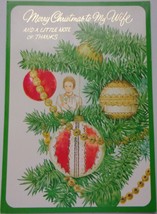 Vintage Norcros Merry Christmas To My Wife And A Little Note Of Thanks 1... - £2.33 GBP