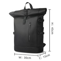 Men&#39;s Backpack Waterproof Rollup Backpack Women Travel Expandable USB Charging L - £76.61 GBP