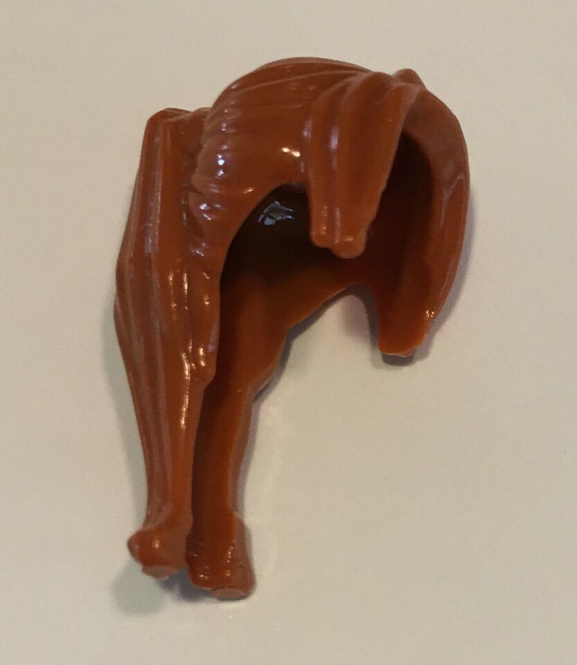 LEGO Minifig Hair - Ponytail w/Side Bangs - PN 62696 - Reddish Brown - New - $3.95