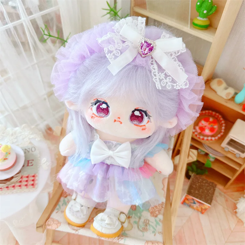 2Pcs Gradient Purple Bow Dress Suit Cotton DIY Clothes Accessory Fat Body Dolls - $21.49