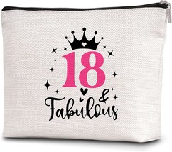 18th Birthday Gifts for Girls 18 and Fabulous Makeup Bag 18th Birthday G... - $24.80