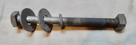 1/2”-11 x 8” Long Square Head Bolts Galvanized 4” Thread &amp; 3 Washers + N... - $6.99