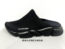 Balenciaga Speed Runner Stretch  Mule Logo Slip On Black Sz 44/11 NEW $750 LAST! - £316.18 GBP