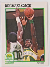 Michael Cage Seattle Supersonics Forward 1991-92 Hoops Card # 198 Near Mint - £1.27 GBP