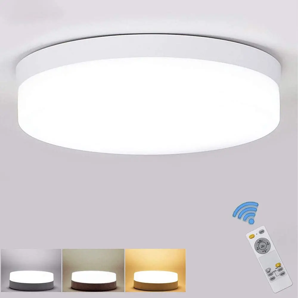 Depuley 8.66 Inch 24W 3 Light Color Changeable LED Flush Mount Ceiling Light wit - £188.85 GBP