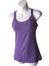 Lululemon Tank Top Racerback power Y With Built In Bra Purple Size 6 - £17.22 GBP