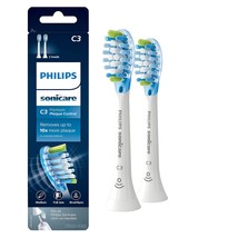 C3 Premium Plaque Control Replacement Toothbrush Heads 2 Brush Heads White HX904 - £44.62 GBP
