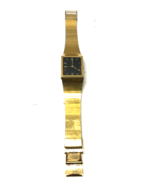 Seiko Square Face Gold Tone Band Vintage Mens Watch Works Well! - $470.41 MXN