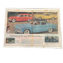 Vintage 1954 Studebakers are here! 2 page original magazine print ad - £14.51 GBP